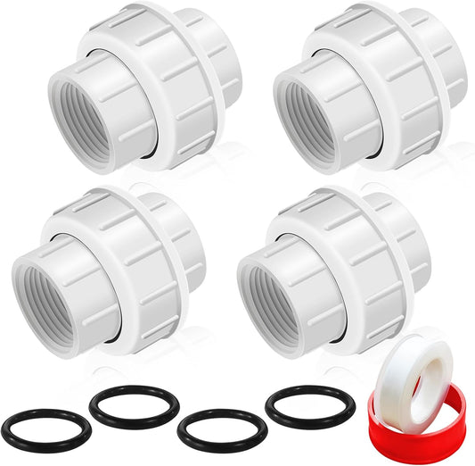 4PCS PVC Union Coupling Pipe Fitting