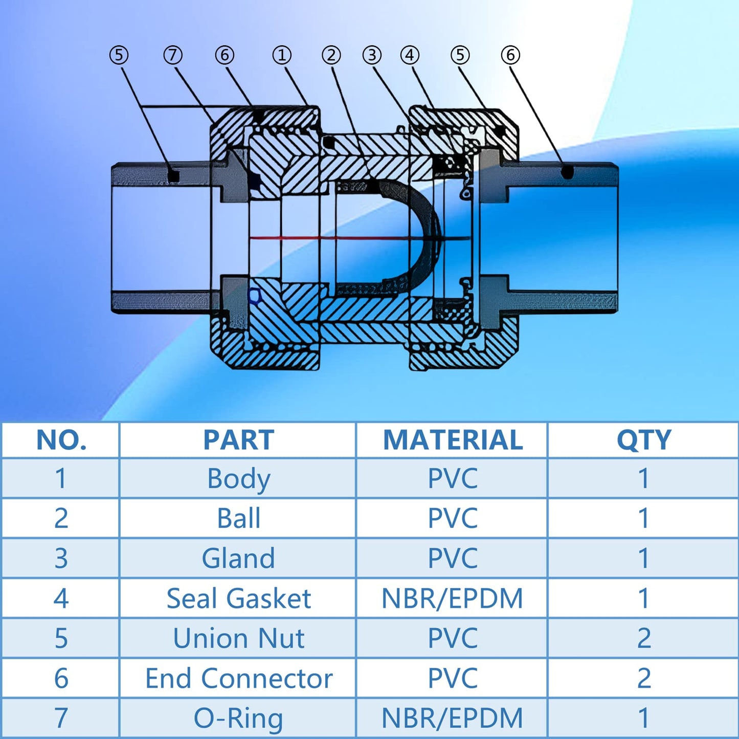 PVC True Union Check Valve