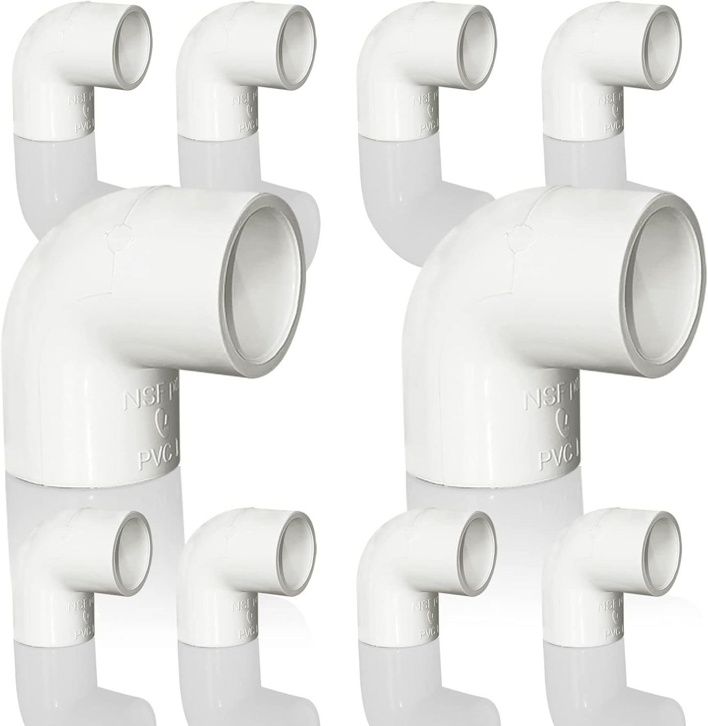 4PCS 2'' PVC 90 Degree Elbow Pipe Adapter Fittings