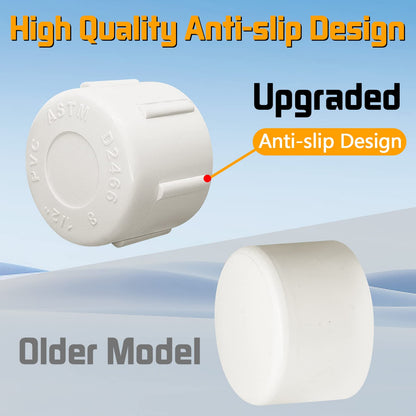 This Schedule 40 PVC end cap is designed with  anti-slip design