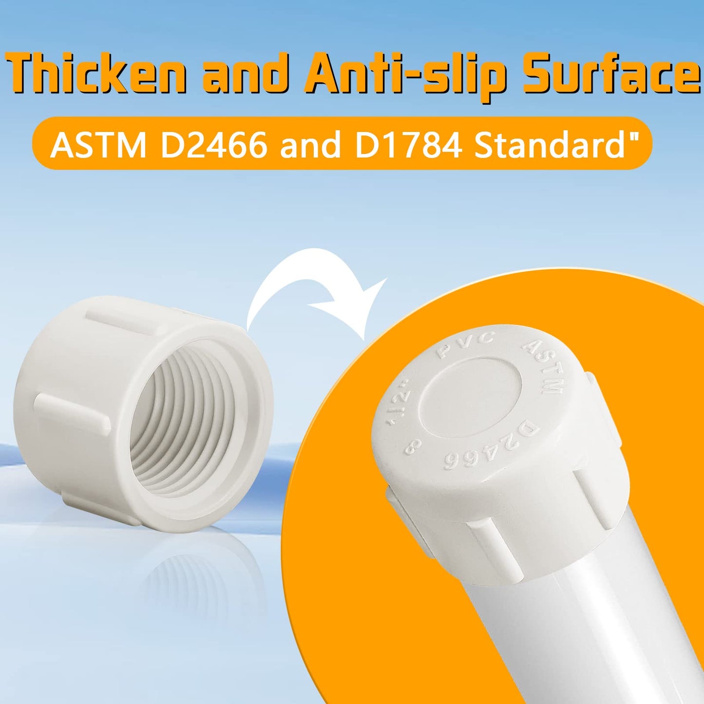 Thicken and Anti-slip Surface ASTM D2466 and D1784 Standard