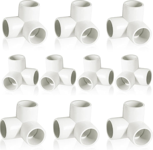 3 Way White PVC Fitting Elbow