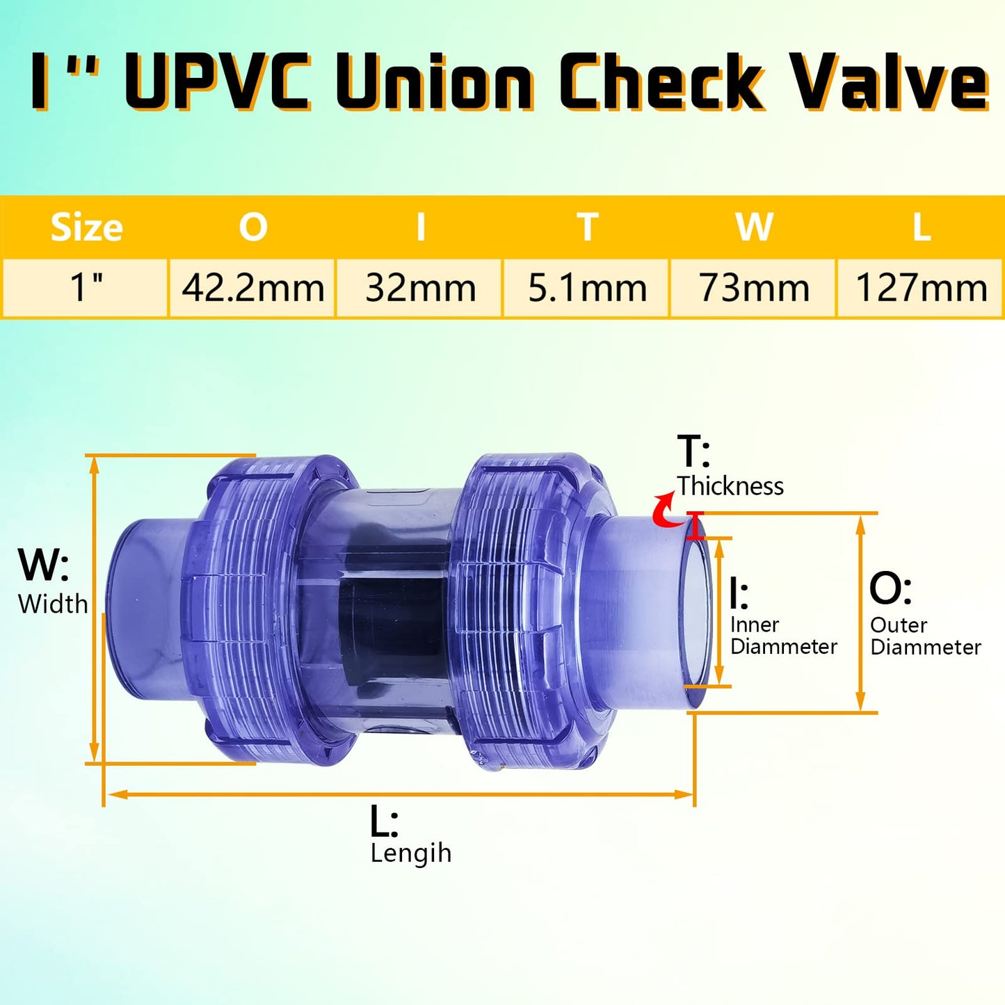 Double True Union Check Valve