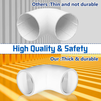 4PCS 2'' PVC 90 Degree Elbow Pipe Adapter Fittings