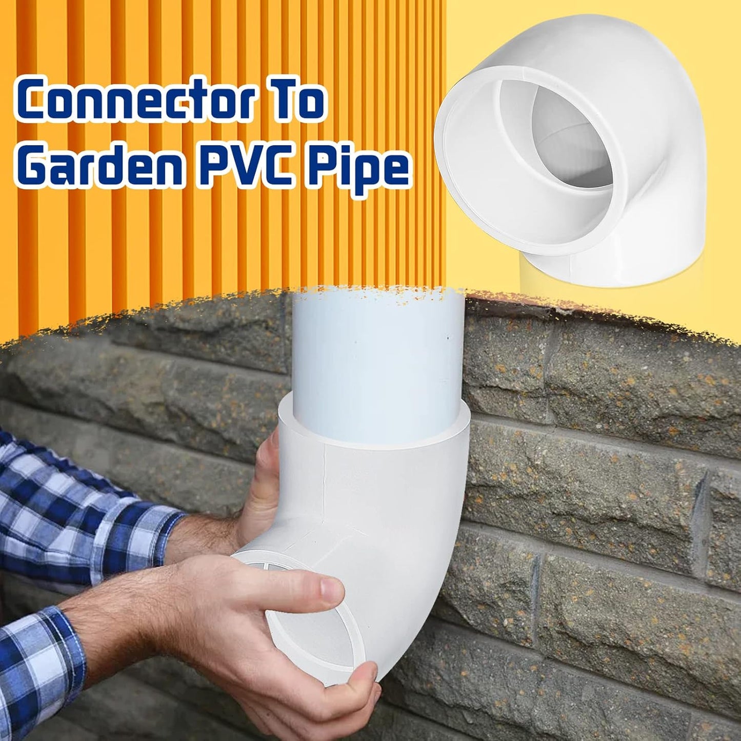 4PCS 2'' PVC 90 Degree Elbow Pipe Adapter Fittings