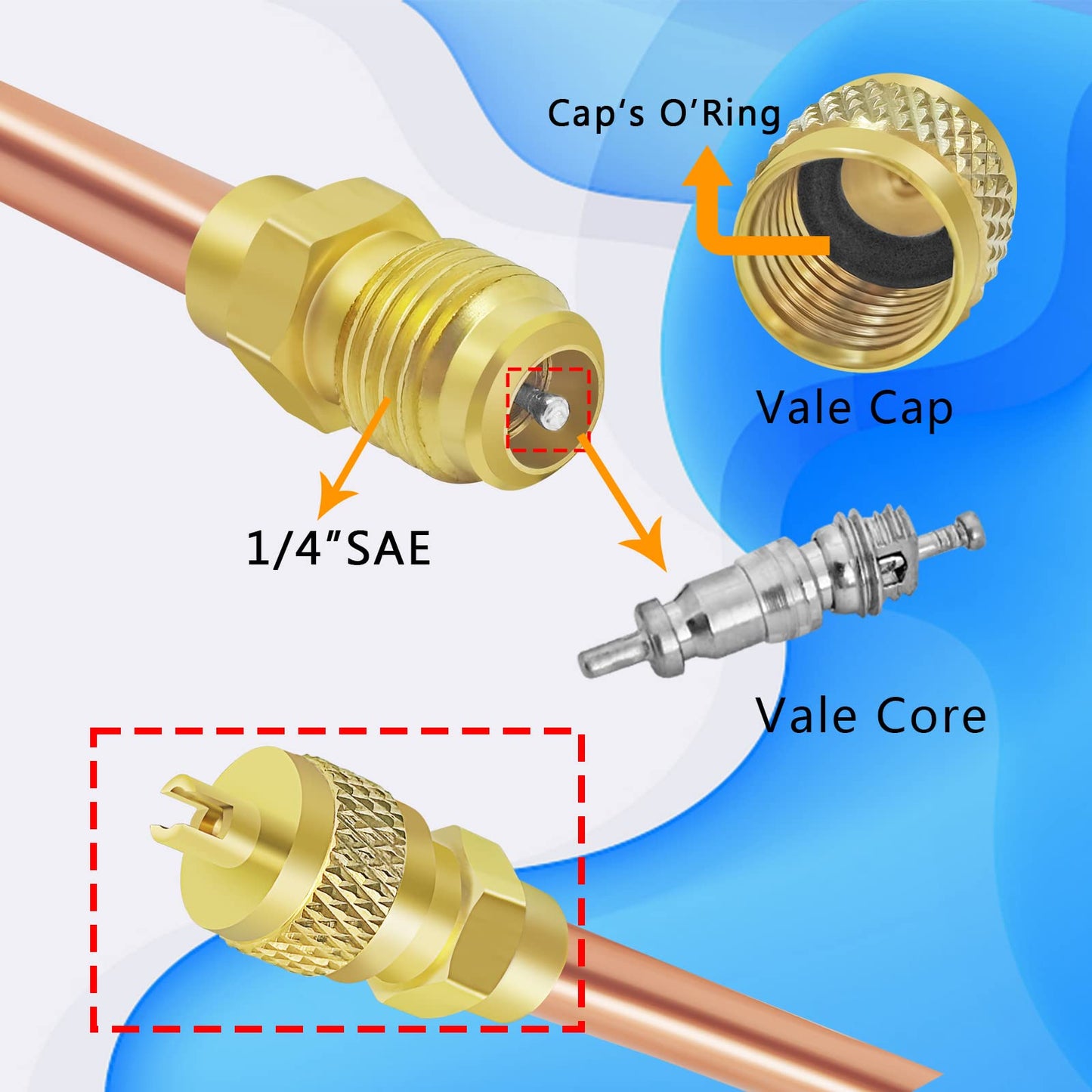 30Pcs Access Service Valve