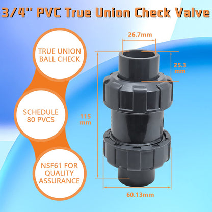 PVC True Union Check Valve