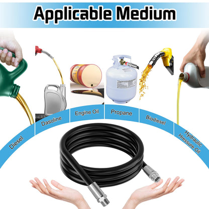 Manguera de transferencia de combustible NPT de 3/4 pulgadas, manguera de tubo de tanque de bomba de transferencia de combustible diesel de 10 pies para gasolina 