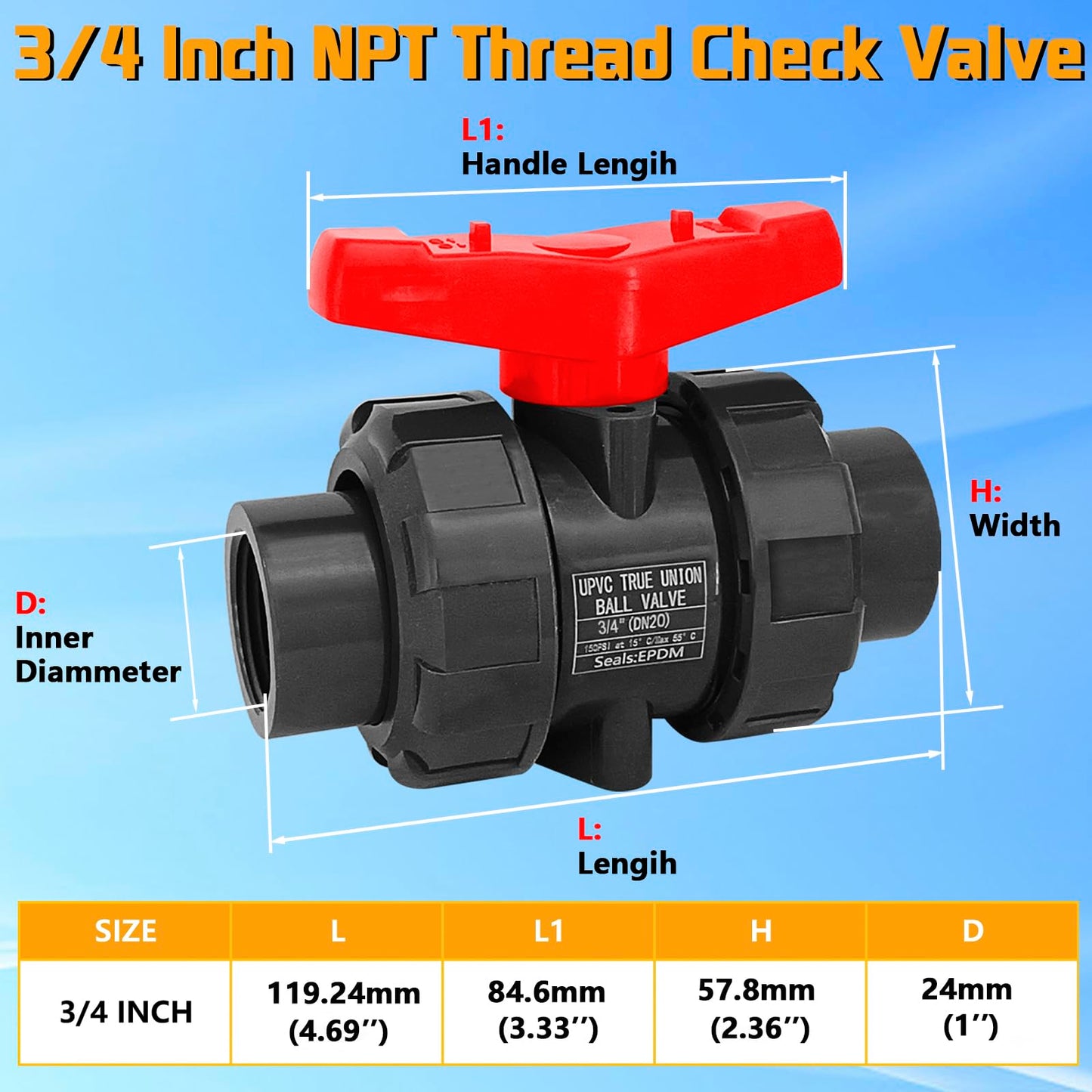 UPVC True Union Ball Valve