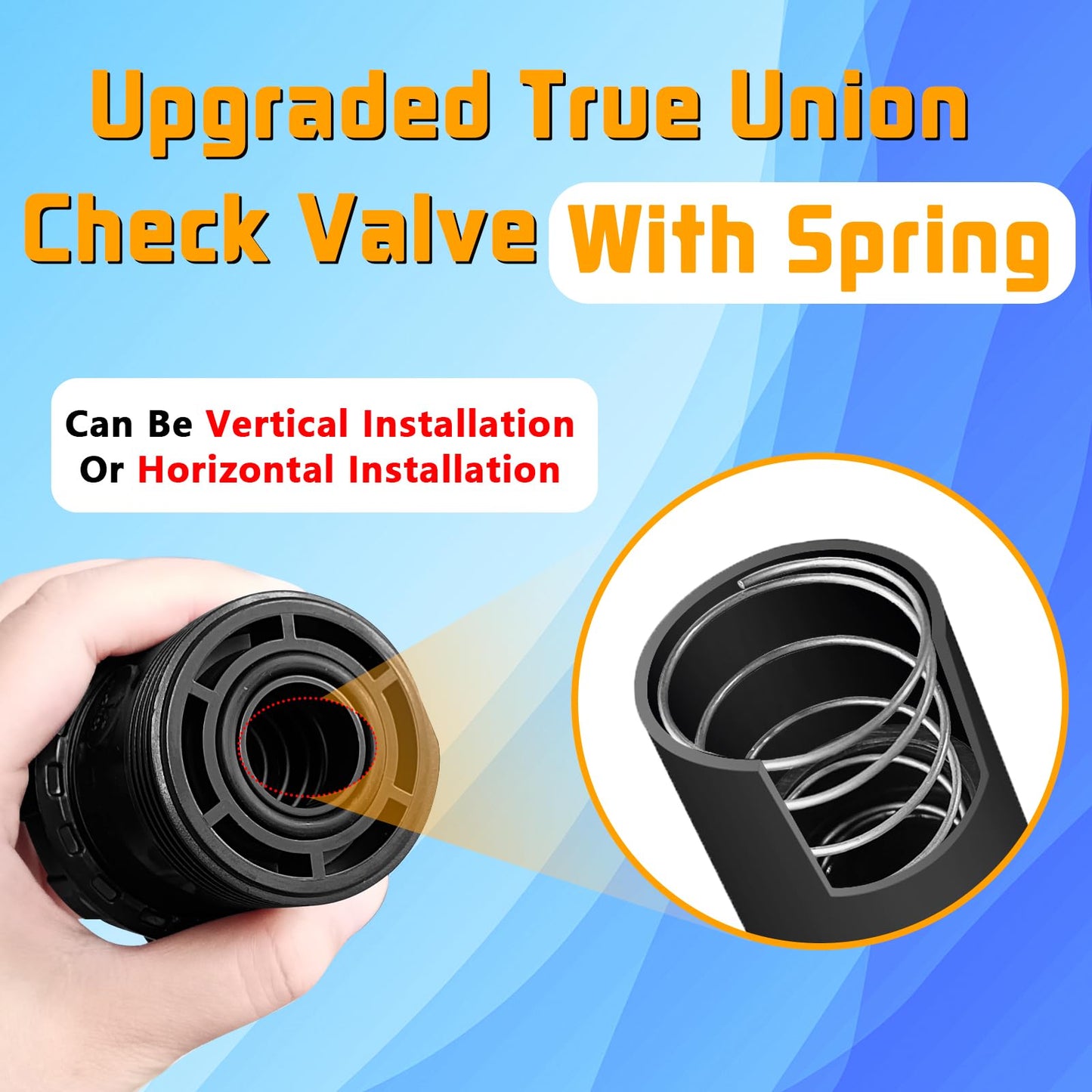 3/4'' NPT UPVC Spring Check Valve