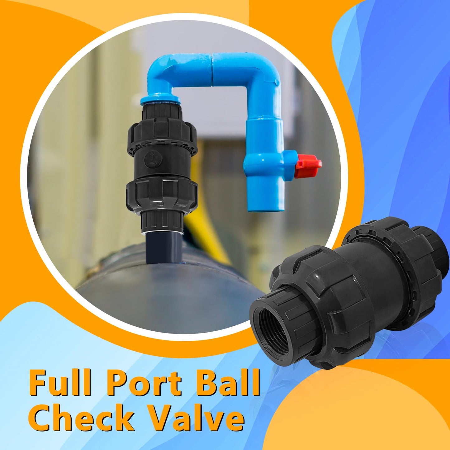 3/4'' NPT UPVC Spring Check Valve