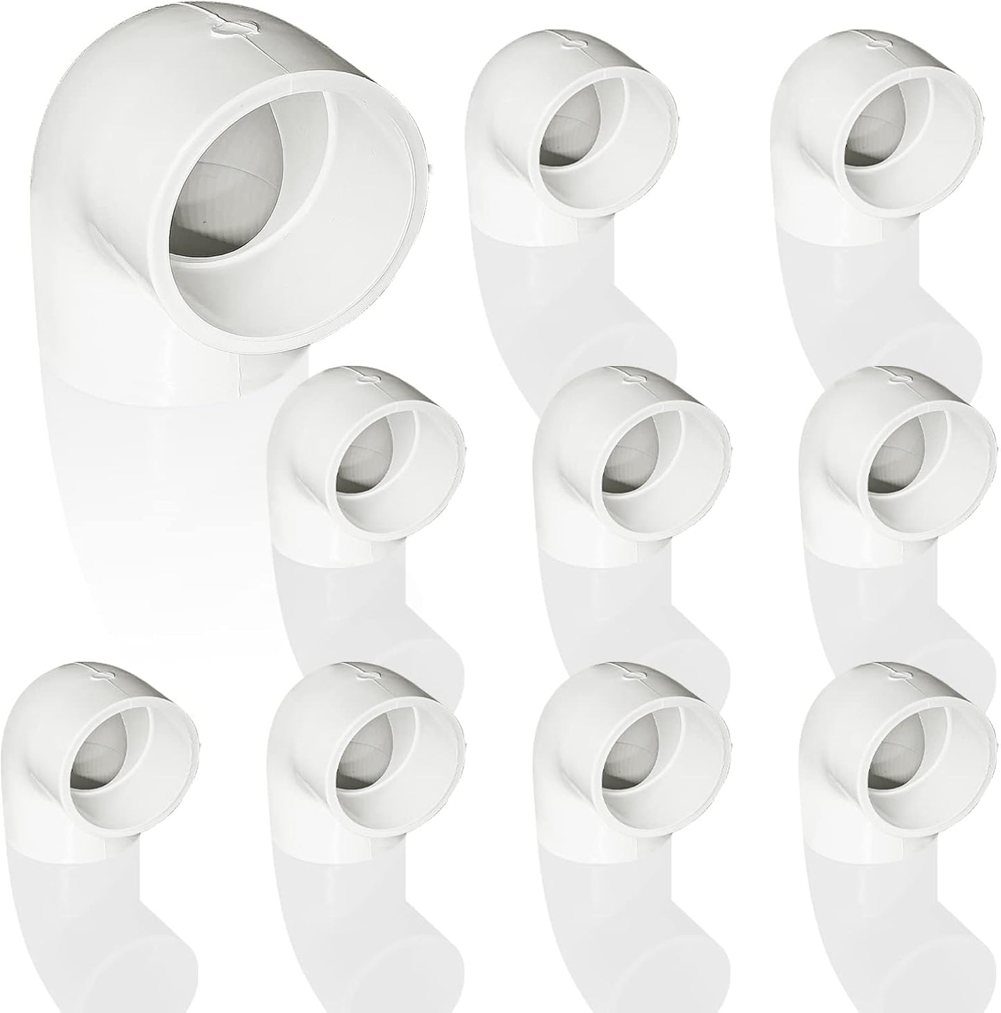 4PCS 2'' PVC 90 Degree Elbow Pipe Adapter Fittings