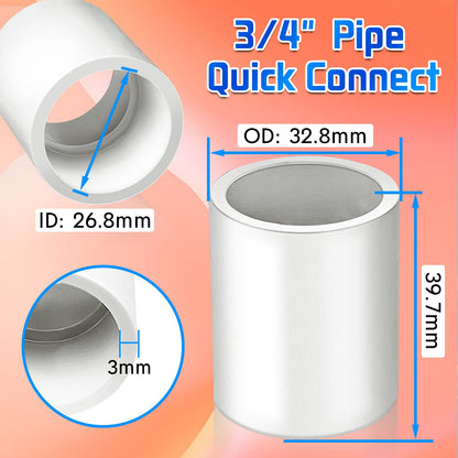 pool PVC adapter made of high-quality PVC with a high-gloss finish for years of use without yellowing, it can withstand shocks, without cracking or breaking, its chemical composition is stable and more resistant to frost and corrosion.