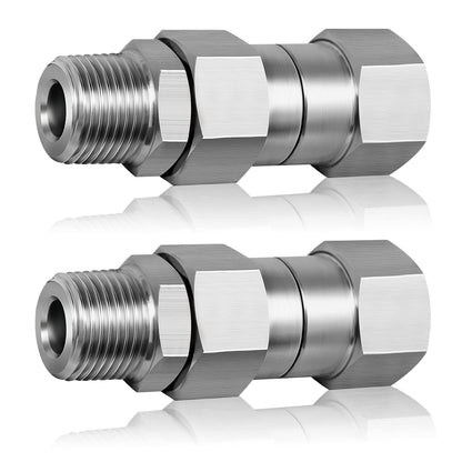 3/8 NPT Pressure Washer Swivel Fitting Male to Female-2Pcs