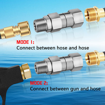 3/8 NPT Pressure Washer Swivel Fitting Male to Female-2Pcs