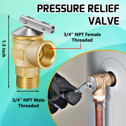 Tankless Water Heater Service Valve Kit, No Lead Brass