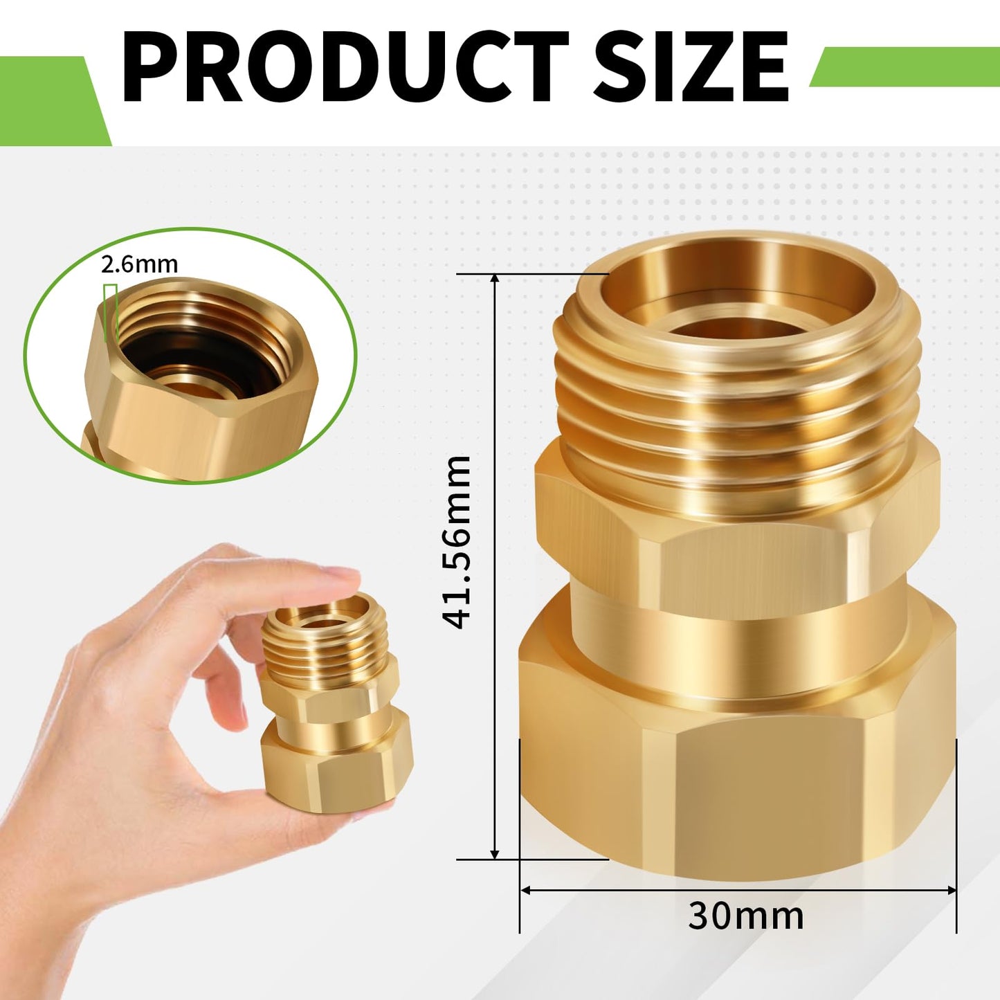 Boltigen Connecteur pivotant pour tuyau d'arrosage, raccord pivotant pour tuyau d'arrosage 3/4 GHT, adaptateur de tuyau mâle à femelle à 360 degrés pour l'extérieur