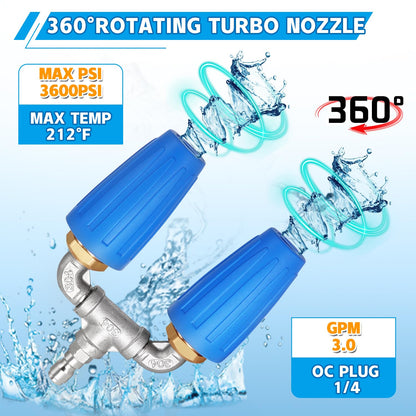 Dual Pressure Washer Turbo Nozzle