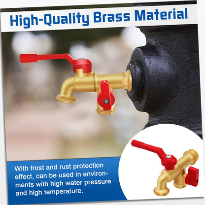 Brass Outdoor Double Taps Water Faucet