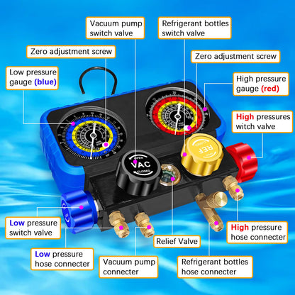 AC Manifold Gauge Set R134A R1234YF